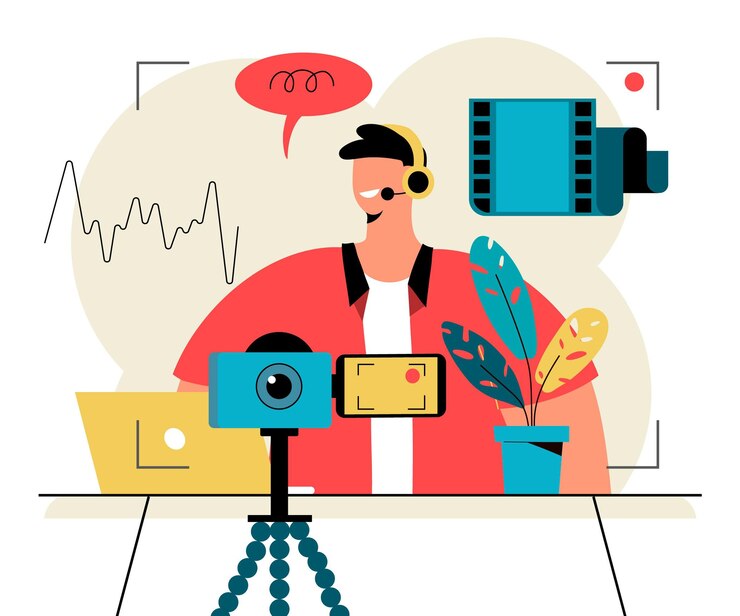 podcast influencer illustration 23 2148642929